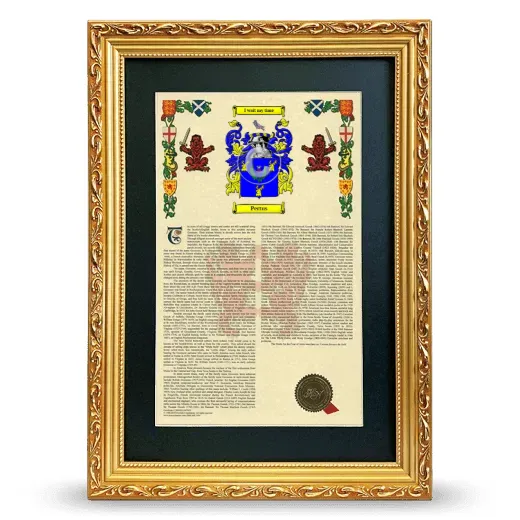 Pertus Deluxe Armorial Framed - Gold