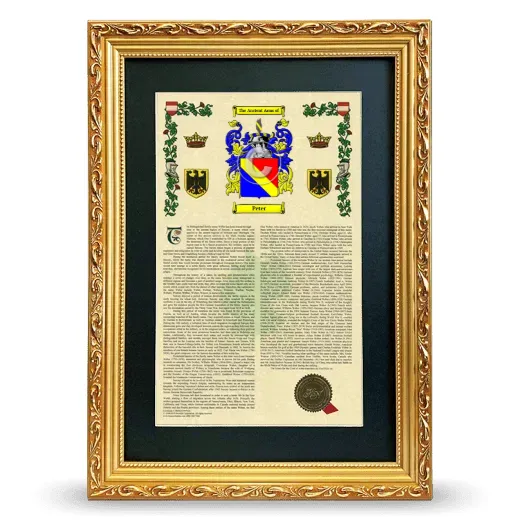 Peter Deluxe Armorial Framed - Gold