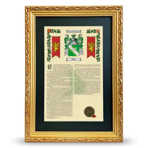 Pieres Deluxe Armorial Framed - Gold
