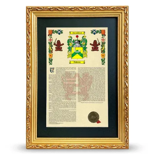 Pinkston Deluxe Armorial Framed - Gold