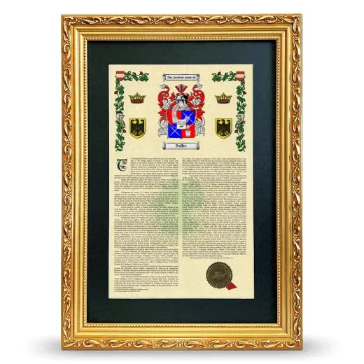 Poffer Deluxe Armorial Framed - Gold