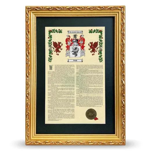 Prick Deluxe Armorial Framed - Gold