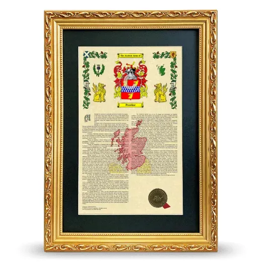 Provine Deluxe Armorial Framed - Gold