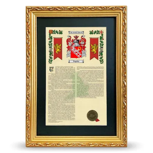 Pugsley Deluxe Armorial Framed - Gold
