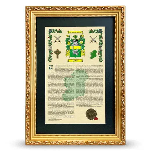 Quain Deluxe Armorial Framed - Gold