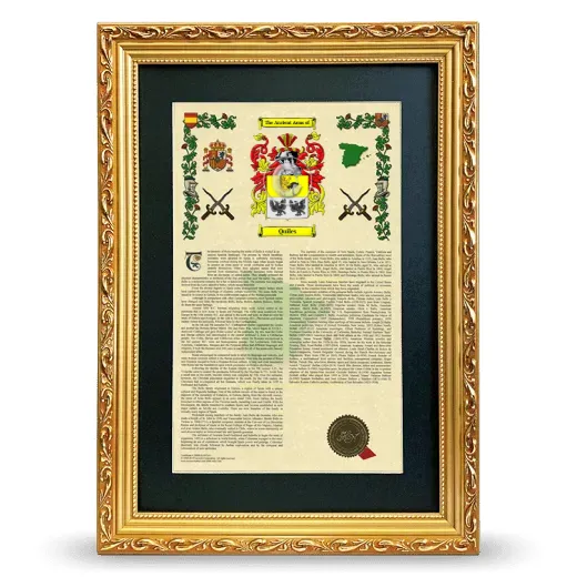 Quiles Deluxe Armorial Framed - Gold