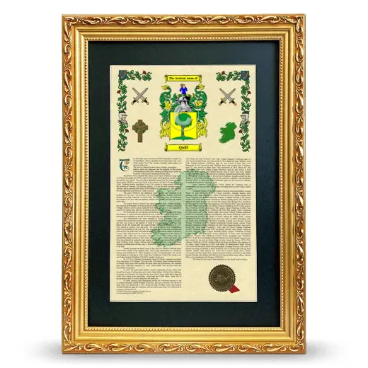 Quill Deluxe Armorial Framed - Gold