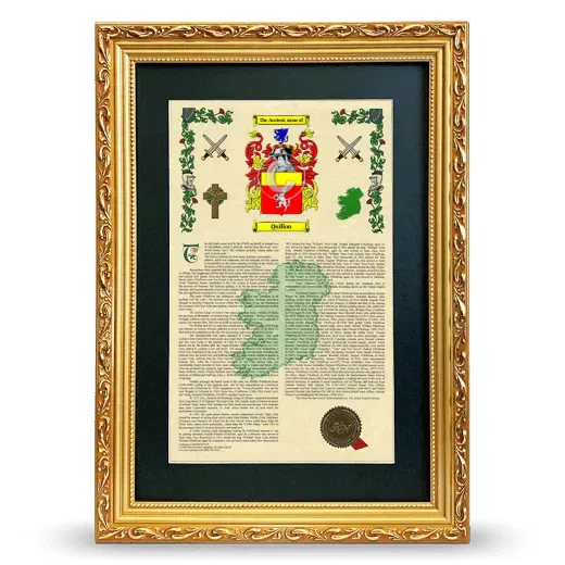 Quillon Deluxe Armorial Framed - Gold