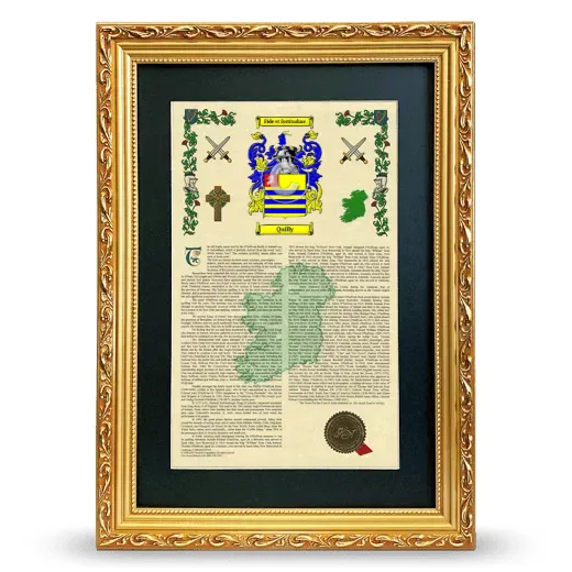 Quilly Deluxe Armorial Framed - Gold
