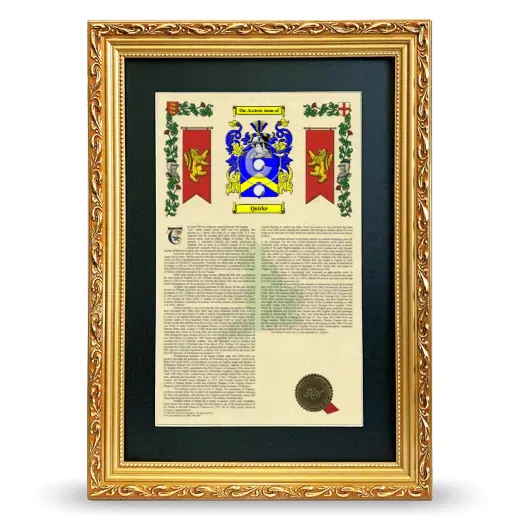 Quirke Deluxe Armorial Framed - Gold