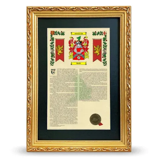 Reefe Deluxe Armorial Framed - Gold