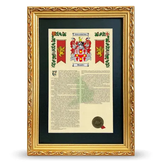 Rhoades Deluxe Armorial Framed - Gold