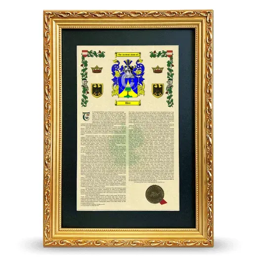 Rice Deluxe Armorial Framed - Gold