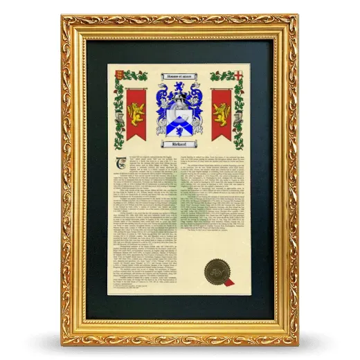 Rickard Deluxe Armorial Framed - Gold