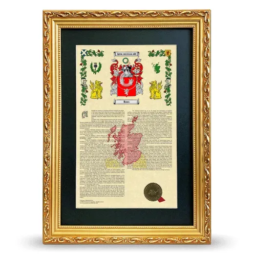 Ross Deluxe Armorial Framed - Gold