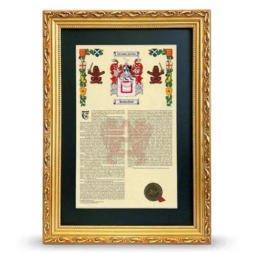 Rutherford Deluxe Armorial Framed - Gold