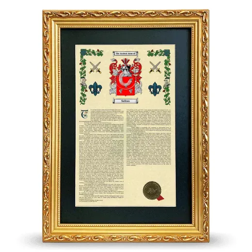 Safran Deluxe Armorial Framed - Gold