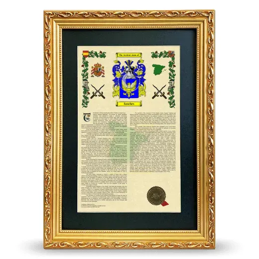 Sanches Deluxe Armorial Framed - Gold