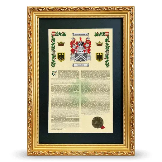 Sanders Deluxe Armorial Framed - Gold
