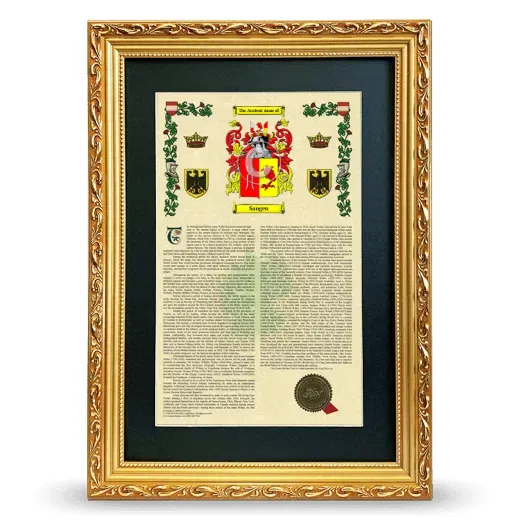 Sangen Deluxe Armorial Framed - Gold