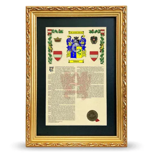 Scherer Deluxe Armorial Framed - Gold