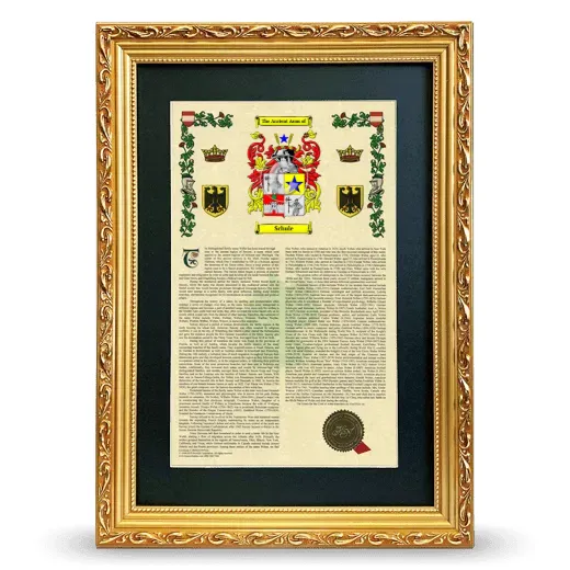 Schule Deluxe Armorial Framed - Gold