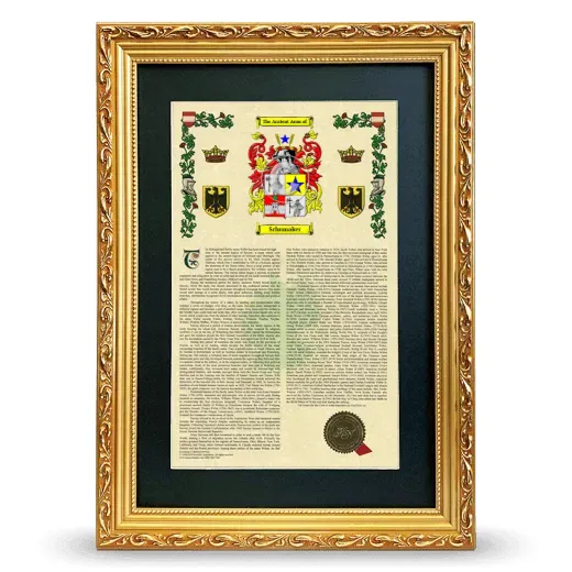 Schumaker Deluxe Armorial Framed - Gold