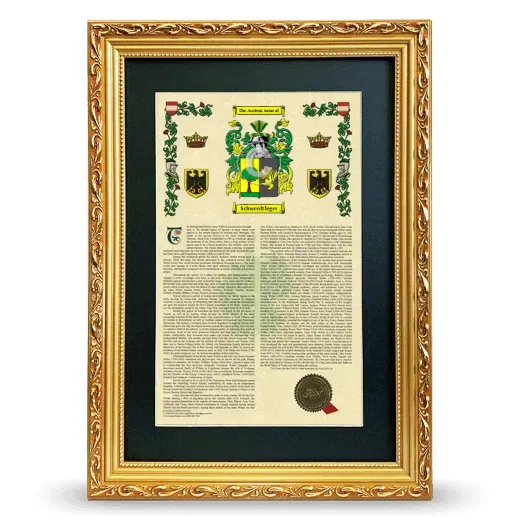 Schwerdtfeger Deluxe Armorial Framed - Gold