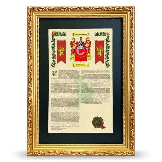 Scudamore Deluxe Armorial Framed - Gold