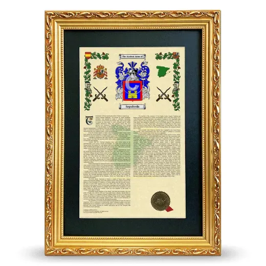 Sepulveda Deluxe Armorial Framed - Gold