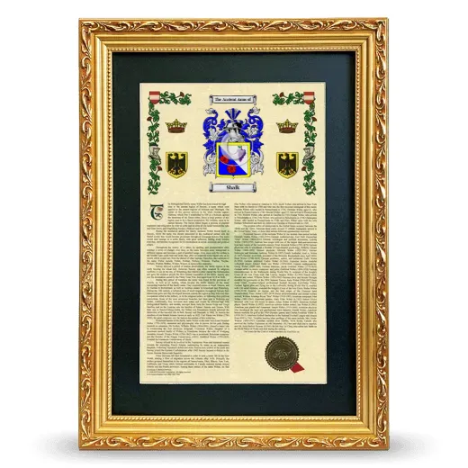 Shalk Deluxe Armorial Framed - Gold