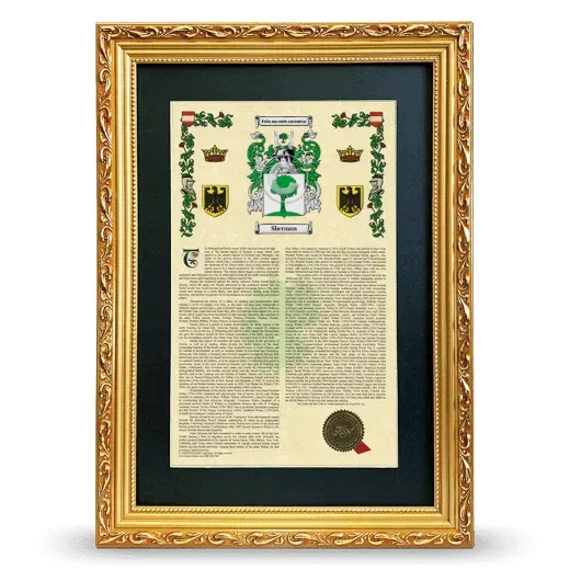 Sherman Deluxe Armorial Framed - Gold
