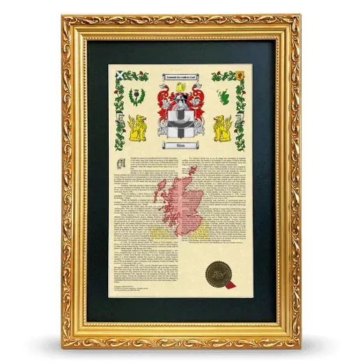 Sian Deluxe Armorial Framed - Gold