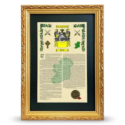 Skerrit Deluxe Armorial Framed - Gold
