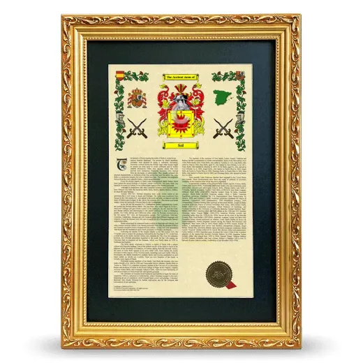 Sol Deluxe Armorial Framed - Gold