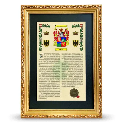 Spitzer Deluxe Armorial Framed - Gold