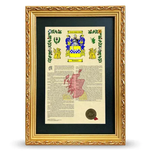 Stewarts Deluxe Armorial Framed - Gold