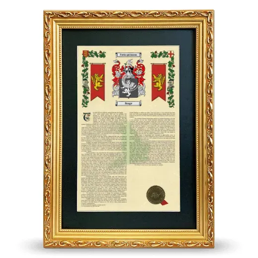 Stoge Deluxe Armorial Framed - Gold