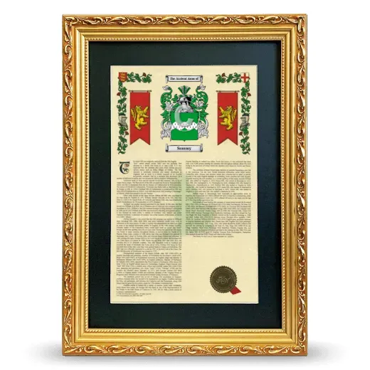 Summy Deluxe Armorial Framed - Gold