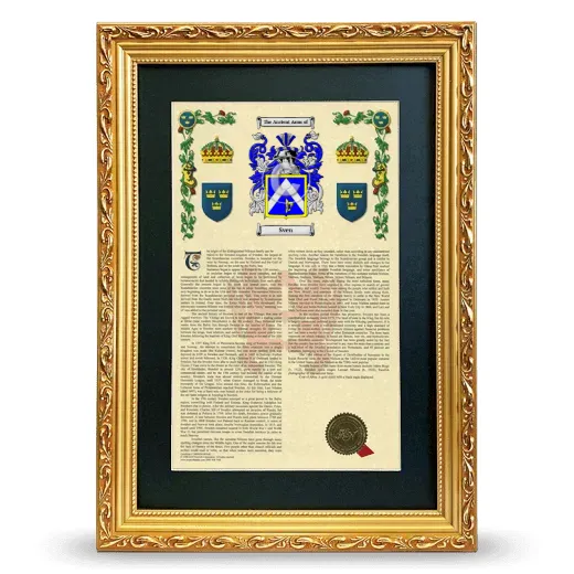 Sven Deluxe Armorial Framed - Gold