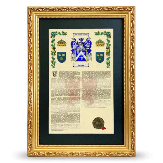 Swayne Deluxe Armorial Framed - Gold