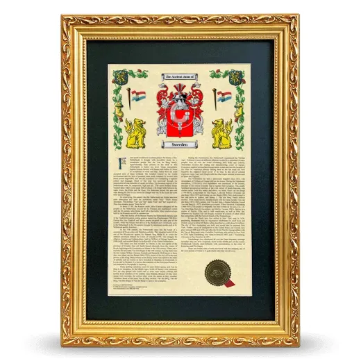 Sweeden Deluxe Armorial Framed - Gold