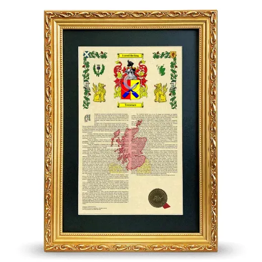 Terrence Deluxe Armorial Framed - Gold