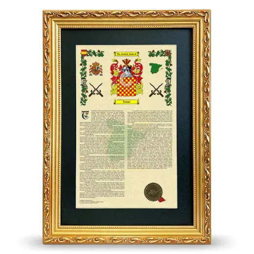Texas Deluxe Armorial Framed - Gold