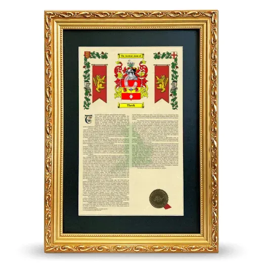 Theck Deluxe Armorial Framed - Gold