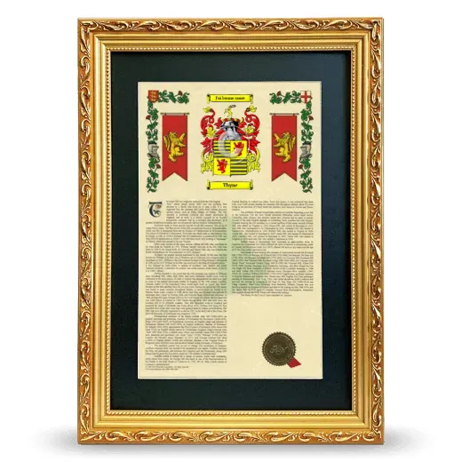 Thyne Deluxe Armorial Framed - Gold