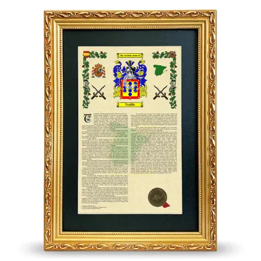 Trujillo Deluxe Armorial Framed - Gold