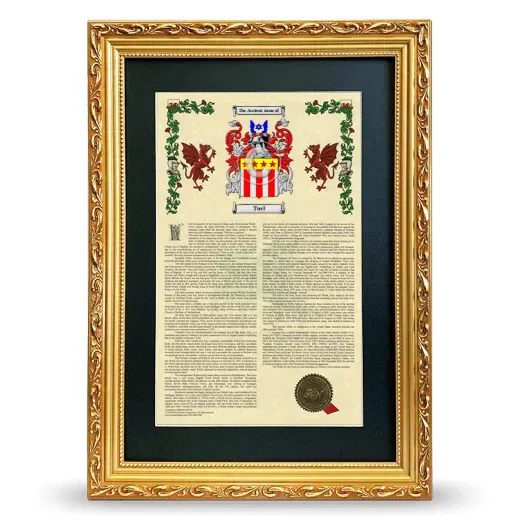 Tuel Deluxe Armorial Framed - Gold
