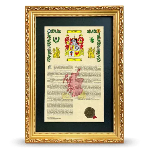 Tyry Deluxe Armorial Framed - Gold