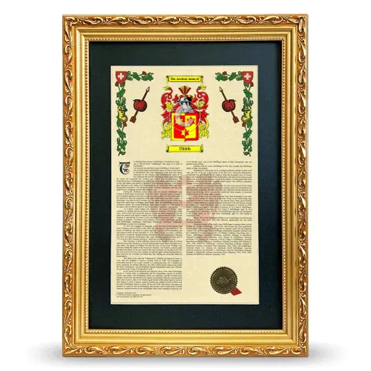 Ulrich Deluxe Armorial Framed - Gold